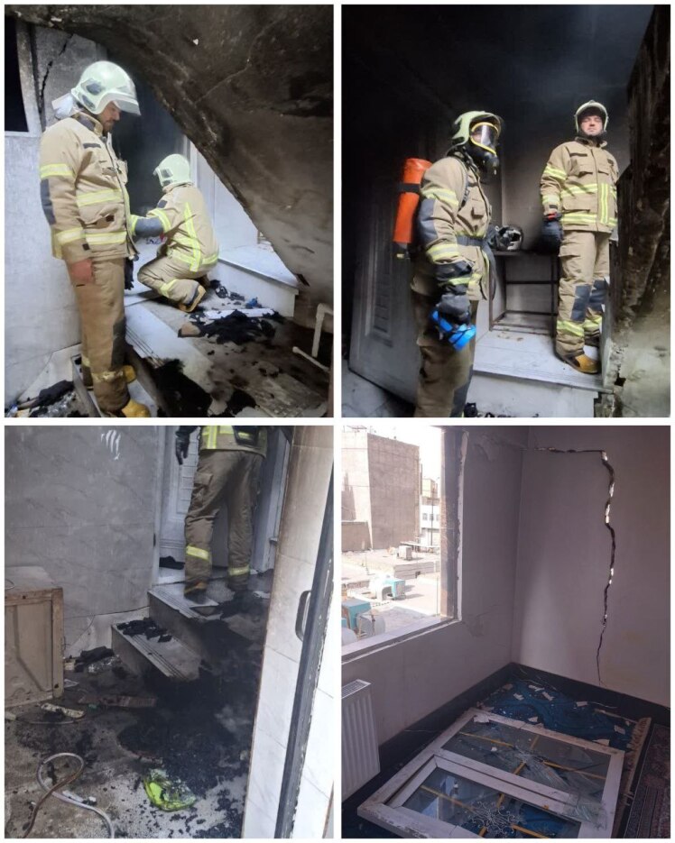  آتش‌نشانی باقرشهر از تخلیه اضطراری یک ساختمان ناایمن پس از مهار حریق خبر داد