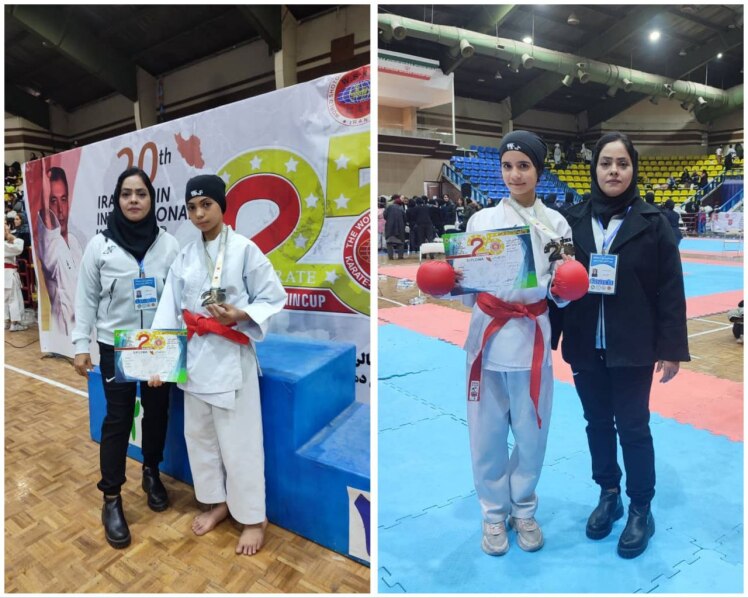  افتخارآفرینی بانوان کاراته‌کای باقرشهر در عرصه بین‌المللی