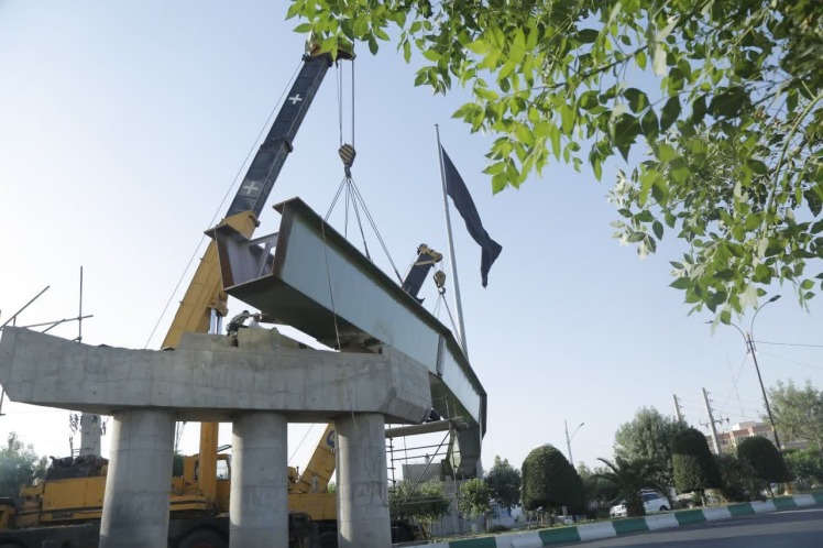 شهردار باقرشهر: بخش اول عرشه ضلع شرقی پل شهید جعفرزادگان نصب شد