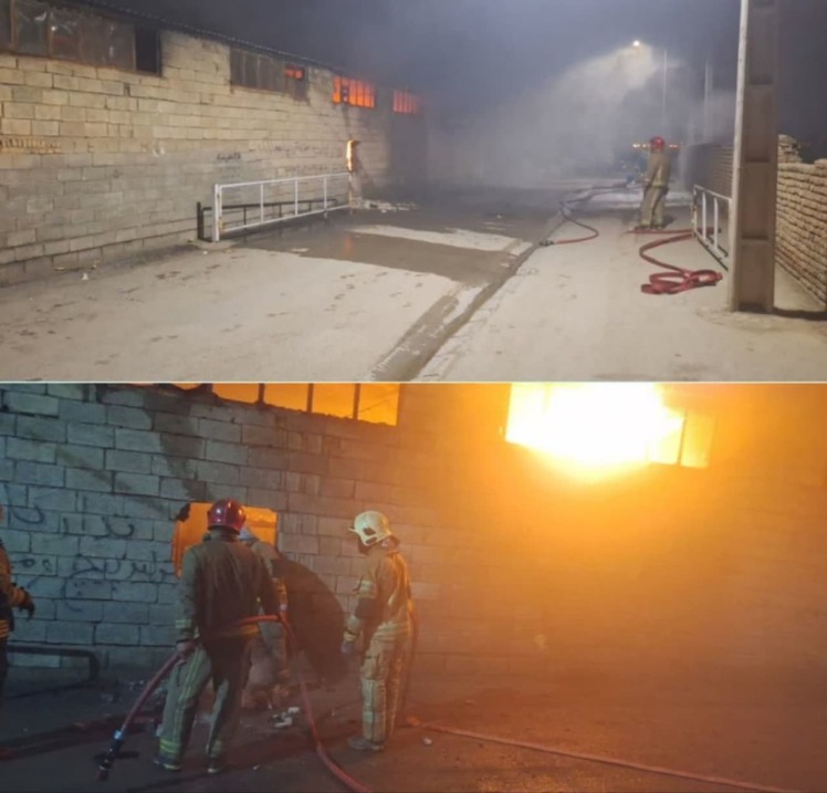 آتش نشانان باقرشهر با حضور به موقع حریق کارگاه لوسترسازی را مهار کردند