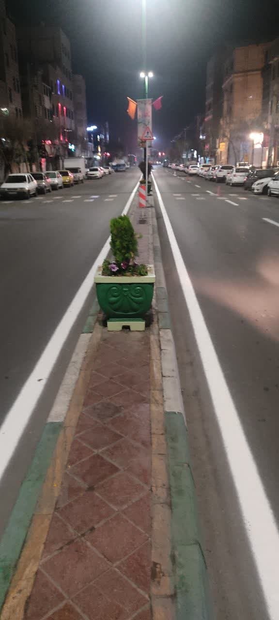 اجرای خط كشی طولی معابر سطح شهر در باقرشهر