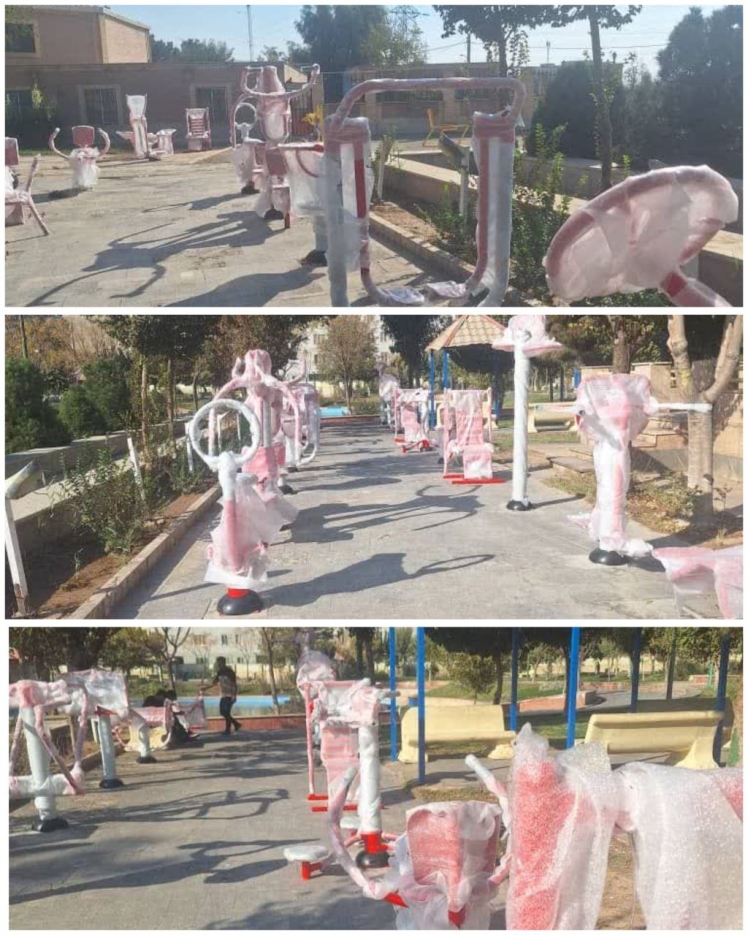  نصب ۲۰ وسیله تندرستی در بوستان ارغوان باقرشهر