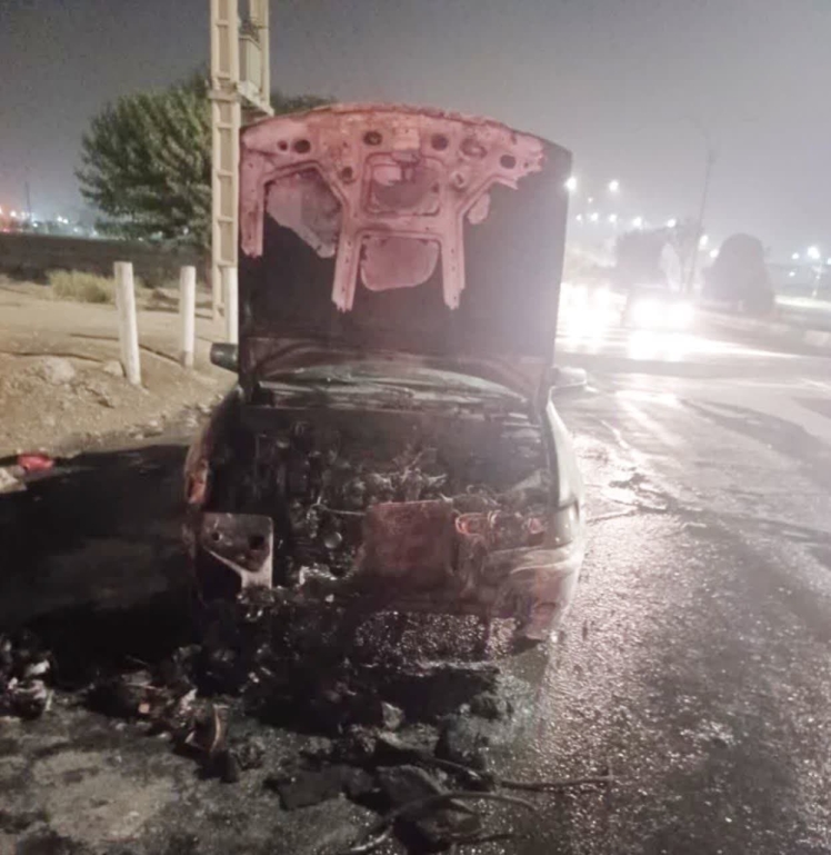 باز هم حادثه وحضور به موقع آتش نشانان در محور شهید رجایی باقر شهر