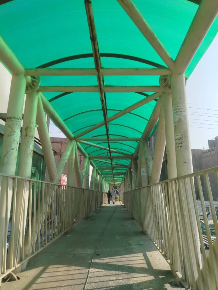 نوسازی سقف پل عابر پیاده محور شهید رجایی