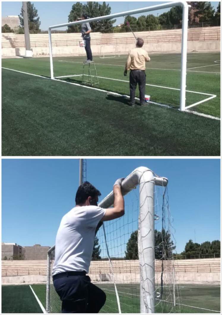 نوسازی تجهیزات ورزشی در ورزشگاه ایثارگران باقرشهر